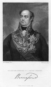 ウィリアムベレスフォード、第1子爵ベレスフォード、イギリスの兵士および政治家、1830年。 作： Peltro William Tomkins