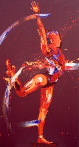 ジムナストナイン」2011年（油彩・キャンバス 作： Penny Warden