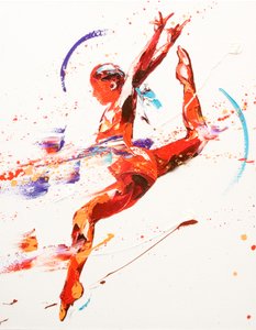 Gymnast Two, 2010 （油彩・キャンバス 作： Penny Warden