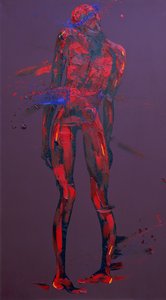 十字架を背負うイエス-ステーション2（油彩・キャンバス 作： Penny Warden