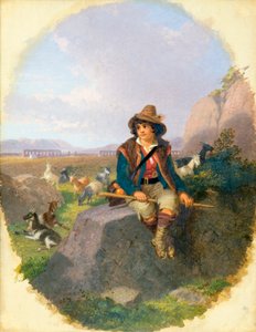 ロマス・カンパーニャの山羊飼い」1870年代 作： Penry Williams