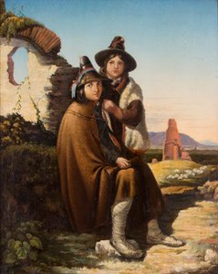 「イタリアのヤギ飼い」、1820-1885 作： Penry Williams