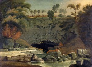 Porth-yr-Ogof、ブレックノックシャー、1819年。 作： Penry Williams