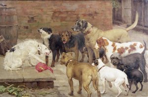 マスターディナー付きの犬、1892年