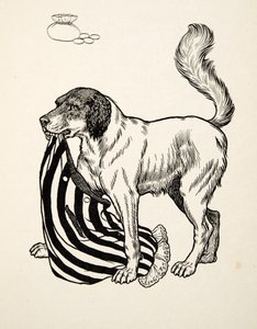 A Good FInder, from A Hundred Anecdotes of Animals, pub.1924年に出版されたもので、彫刻です。