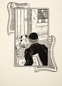 動物の百話、パブからの臨時のニュースマン。 1924 作： Percy J. Billingshurst