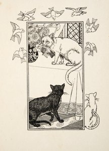 A Singular Interposition, from A Hundred Anecdotes of Animals, pub.1924年に出版されたもので、彫刻です。