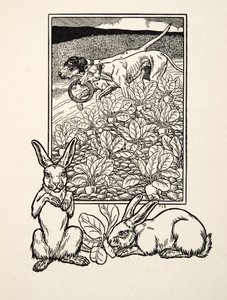 動物の百の逸話、パブからスライカップル。 1924 作： Percy J. Billingshurst