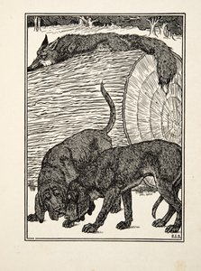 動物の百の逸話、パブからキツネとして狡猾。 1924 作： Percy J. Billingshurst