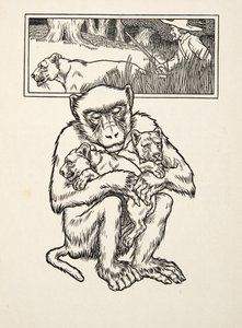 A Hundred Anecdotes of Animals（動物の百の逸話）』より。1924年（彫刻 作： Percy J. Billingshurst