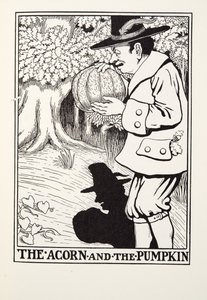 ドングリと寓話、パブからのドングリとカボチャ。 1905 作： Percy J. Billingshurst