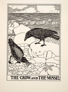 カラスとムール貝、イソップの百寓話、pub.1903