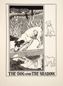 犬と影、イソップの百寓話、pub.1903