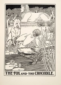 フォックスとクロコダイル、イソップの百寓話、pub.1903