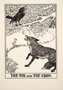 フォックスとカラス、イソップの百寓話、pub.1903