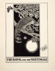 鷹とナイチンゲール、イソップの百寓話、pub.1903