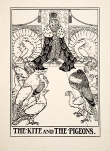 カイトとハト、イソップの百寓話、pub.1903