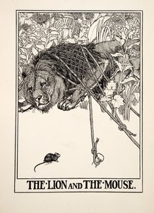 ライオンとネズミ、イソップの百寓話、pub.1903