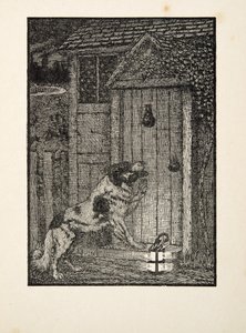 ニューファンドランド犬、動物の百逸話、パブから。 1924 作： Percy J. Billingshurst