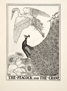 ピーコックとツル、イソップの百寓話、pub.1903から