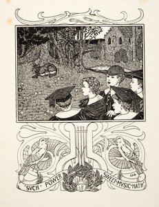 音楽の力」（『動物の逸話百選』より）。1924年（彫刻 作： Percy J. Billingshurst