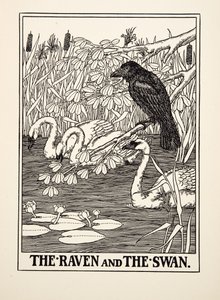 レイヴンと白鳥、イソップの百寓話、pub.1903