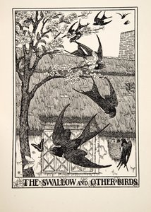 ツバメと他の鳥、イソップの百寓話、pub.1903