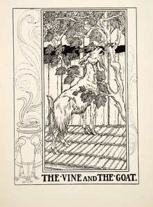 つると山羊、イソップの百寓話、pub.1903