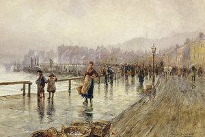 ウィットビーの雨の日（水彩・紙） 作： Percy Robertson