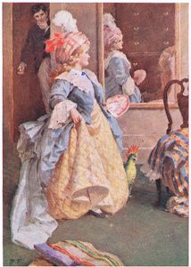 彼女は、1940年頃にAssociated Newspapers Limitedが発行したLittle Womenから、厳粛に前後に散歩しました（カラーリソ） 作： Percy Tarrant