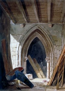 聖アンの地下聖堂、ブラックフライアーズ、ロンドン市、1854 年。 作： Percy William Justyne
