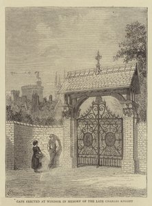 ウィンザーに建てられた後期チャールズ騎士記念の門 作： Percy William Justyne