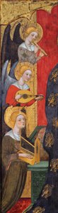 音楽の詳細を演奏する天使とマドンナ、1380年頃