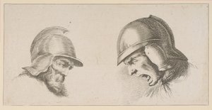 1641 年以降の老兵の 2 つの頭部。 作： Peregrine Lovell