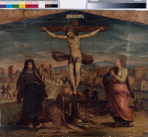 磔刑（木画 作： Perino del Vaga