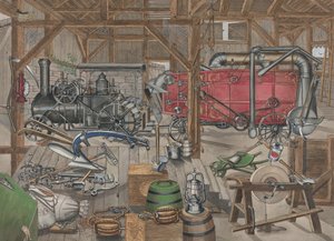 納屋の通路、1935 年 1942 年。 作： Perkins Harnly