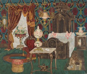 ベッドルーム、1882年 作： Perkins Harnly