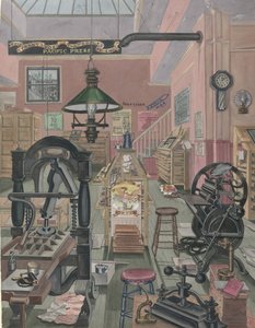 プリントショップ、1870年、19351942。 作： Perkins Harnly