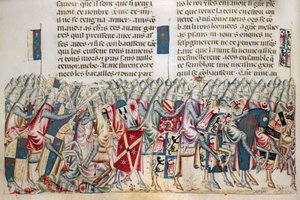 Royal 20 D. I f.221v Xercesの遠征、「Faits des Romains」のイラスト、1340年頃（ベラム） 作： Perrin Remy