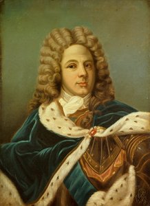 聖シモン公ルイ・ド・ルブロワの肖​​像 (1675-1755) ペリーヌ・ヴィジェ・デュ・ヴィニョー (? 1894) による記念画家の絵画。 1887年。サイズ 0.75 x 0.54 m