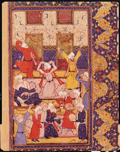 Fol.5rイニシエーションダンス、ハフィズシラジの詩集（c.1325-c.1388）