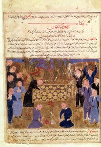 ジンギスカンの葬儀、1430年頃 作： Persian School