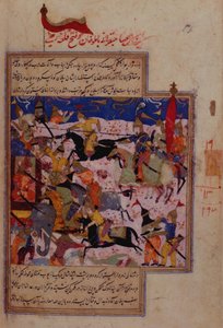 I.O. イスラム教 137 f.284v ティムールのアムル・カーンの敗北とデリーの占領、シャラフ・アッディーンの「ザファルナーマ」より