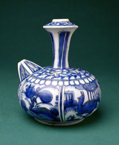 Safavid Blue and White Kendi、1600-50（下絵の土器）