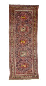 1837西ペルシャ、センネギャラリーカーペット 作： Persian School