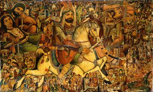 19世紀のケルバラの戦い 作： Persian School