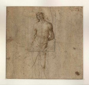 聖セバスチャン、c。 1500。 作： Perugino