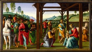 「賢者の崇拝」、15 世紀後半から 16 世紀初頭 作： Perugino