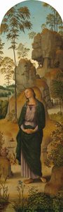 処女、聖ヨハネ、聖ヒエロニムス、聖マグダラのマリアとの磔刑…、c. 14821485 作： Perugino