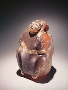 陶器ココアピッカー、ナスカ文化（土器） 作： Peruvian School